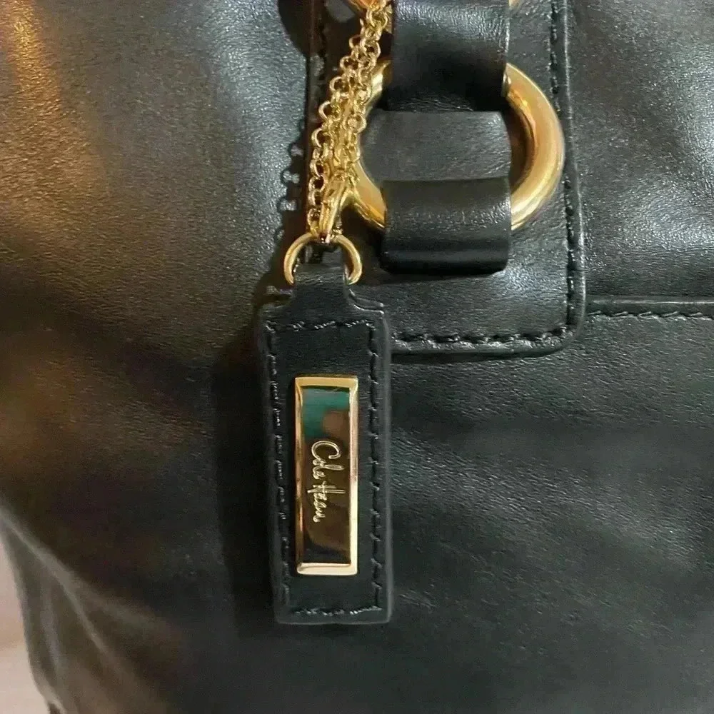 Cole Haan black leather satchel handbag